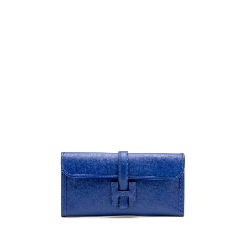 Hermès Jige Clutch Blue Electric Epsom - Best Replica Bag