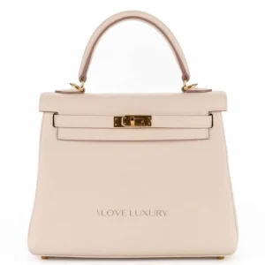Hermès Kelly 25 Craie Togo Gold HW - Premium Replica
