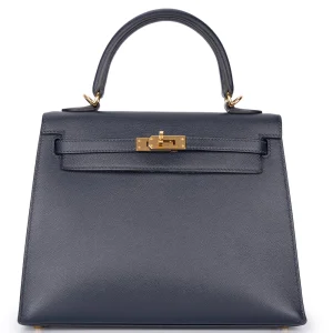 Hermès Kelly 25 Veau Togo Madame 2z Bleu Nuit Gold HW - 1:1 Replica