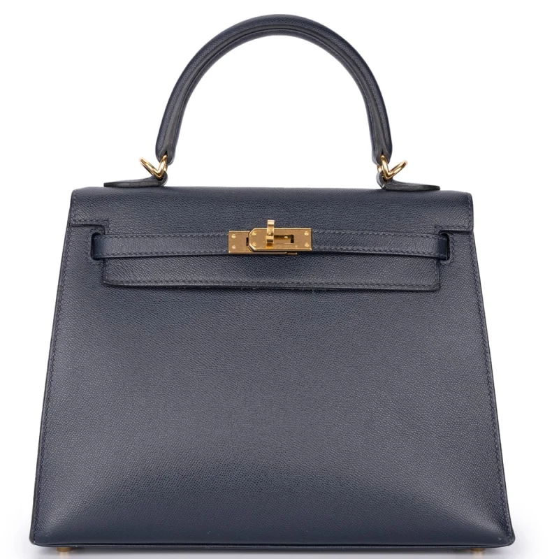 Hermès Kelly 25 Veau Togo Madame 2z Bleu Nuit Gold HW - 1:1 Replica