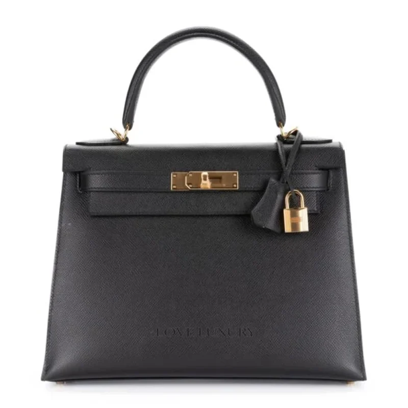 Hermès Kelly 28 Black Epsom Sellier Gold HW - 1:1 Replica