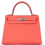 Hermès Kelly 28 Epsom Rose Texas Palladium HW - High-End Inspired