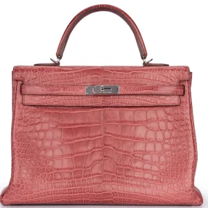 Hermès Kelly 35 Matte Burgundy Palladium HW–Best Replica