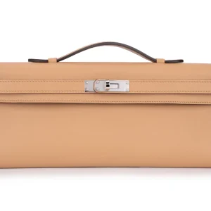 Hermès Kelly Cut Swift Biscuit Palladium HW 1:1 Replica