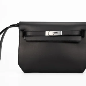 Hermès Kelly Depeches 25 Evercolor Black Replica | Premium Quality