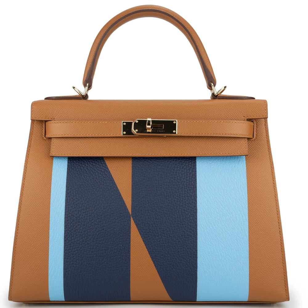 Hermès Kelly Graphie 28 HSS Epsom/Clemence/Chevre Multicolored Permabrass HW - Mirror Quality Replicas