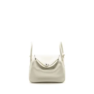Hermès Lindy 26 Blanc Evercolor Silver HW Replica - Shop Now