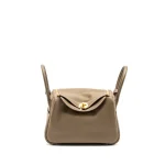 Shop Hermès Lindy 26 Etoupe Clemence Gold HW - Replica