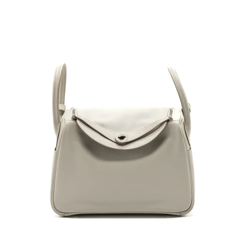 Hermès Lindy 30 Gris Pearl Evercolor Silver HW Replica