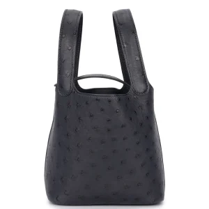 Hermès Micro Picotin Ostrich Caban Replica Bag - Authentic Design