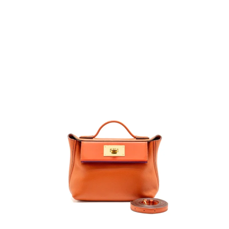 Hermès Mini 24/24-21 Replica | Terre/Capucine/Anemone Swift