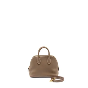 Hermès Mini Bolide Etoupe Evercolor Gold HW - Premium