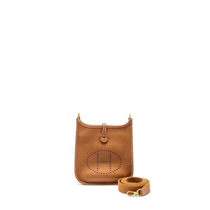 Hermès Mini Evelyne Gold Clemence Dupe | Artisan-Grade Bags