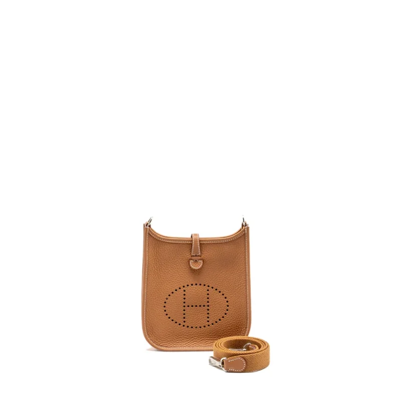 Hermès Mini Evelyne Gold Clemence Silver HW - High-End