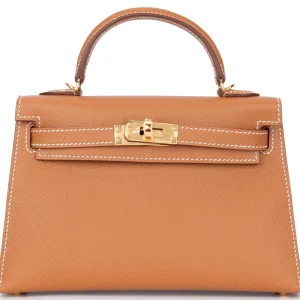 Hermès Mini Kelly Epsom Gold Gold HW - Artisan-Grade Dupes