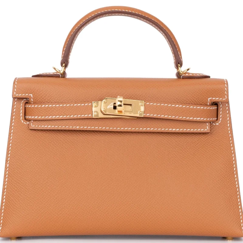 Hermès Mini Kelly Epsom Gold Gold HW - Artisan-Grade Dupes