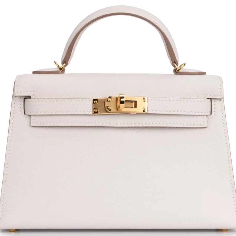 Hermès Mini Kelly Epsom Gris Pale Gold HW - 1:1 Replica