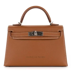 Hermès Mini Kelly Gold Epsom Palladium HW - High-End Inspired