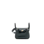 Hermès Mini Lindy Vert Rousseau Replica | Gold HW Bag