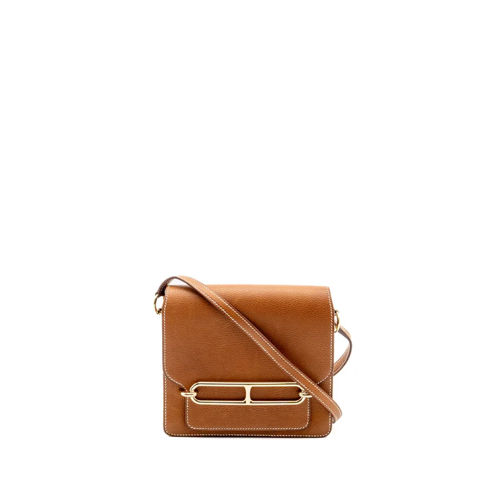 Hermès Mini Roulis 34 Fauve Barenia Replica Bag | Premium