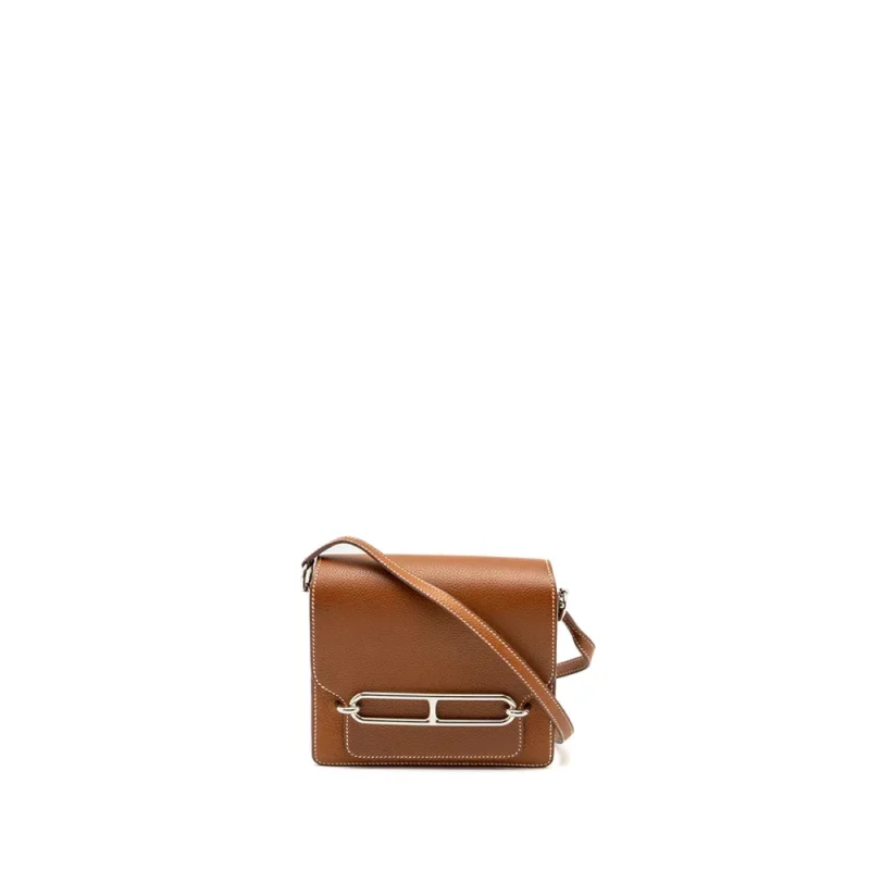 Hermès Mini Roulis 34 Fauve Barenia Faubourg Replica Bag