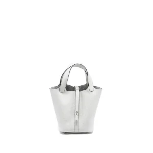 Hermès Picotin 18 Lock White Clemence Replica | Top Quality