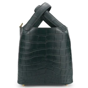 Hermès Picotin 18 Matte Alligator Vert Cypress Gold HW