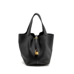 Hermès Picotin 22 Lock Black Clemence Gold HW Dupes