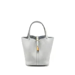 Hermès Picotin 22 Lock Blue Pale Clemence - Replica Bag