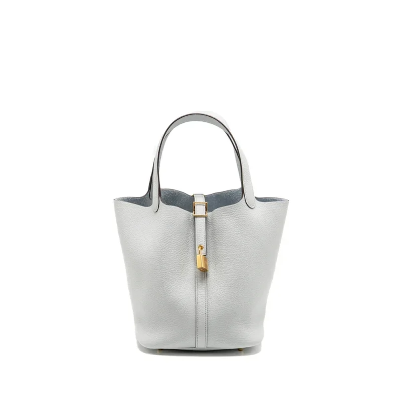 Hermès Picotin 22 Lock Blue Pale Clemence - Replica Bag