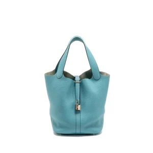 Hermès Picotin 22 Lock Blue Saint Cyr Dupes | Replica Bags