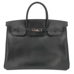 High-End Hermès Inspired - 40cm Birkin Black Box Calf Bag