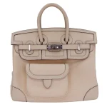 High-End Hermès Inspired - Birkin 25 Cargo Nata Canvas/Swift Palladium HW