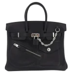 High-End Hermès Inspired - Birkin 25 Rock Black Volupto Palladium HW