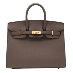 High-End Hermès Inspired - Birkin 25 Sellier Etain Epsom Gold HW
