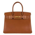 High-End Hermès Inspired - Birkin 30 Fauve Barenia Gold HW