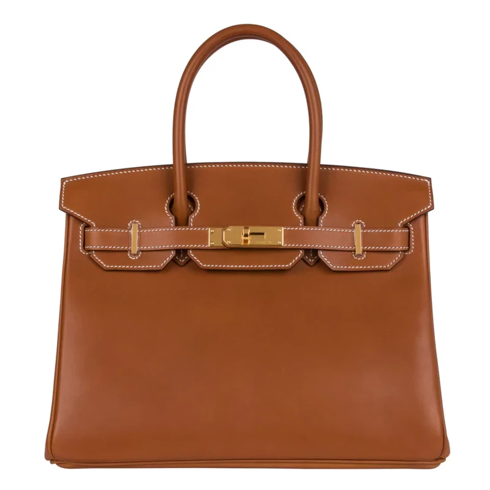 High-End Hermès Inspired - Birkin 30 Fauve Barenia Gold HW