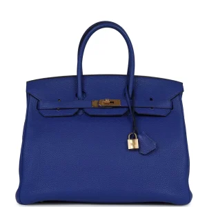 High-End Hermès Inspired – Birkin 35 Bleu Electrique Togo
