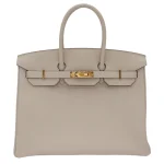 High-End Hermès Inspired – Birkin 35 Craie Togo Gold HW