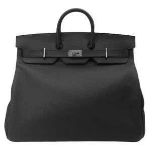 High-End Hermès Inspired HAC 50 Black Togo Palladium HW