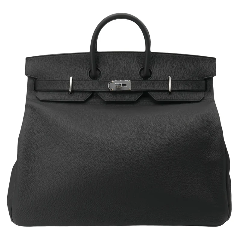 High-End Hermès Inspired HAC 50 Black Togo Palladium HW