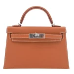 High-End Hermès Inspired - Kelly II Sellier Mini Gold Epsom Palladium HW