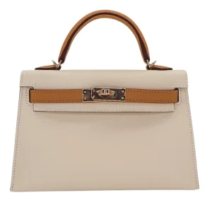 High-End Hermès Inspired Mini Kelly II Craie/Biscuit