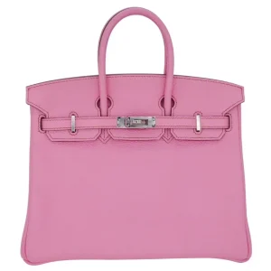 Mirror Quality Hermès Replicas - Birkin 25 Bubblegum Togo Palladium HW