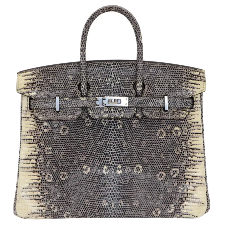 Mirror Quality Hermès Replicas - Birkin 25 Ombre Lizard Palladium