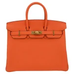 Mirror Quality Hermès Replicas - Birkin 25 Orange Togo Gold HW