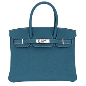 Mirror Quality Hermès Replicas - Birkin 30 Bleu Jean Togo Palladium HW