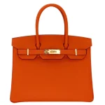 Mirror Quality Hermès Replicas - Birkin 30 Orange Epsom Gold HW
