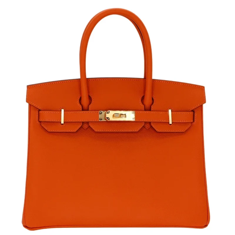 Mirror Quality Hermès Replicas - Birkin 30 Orange Epsom Gold HW