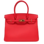 Mirror Quality Hermès Replicas - Birkin 30 Rouge Casaque Epsom Gold HW